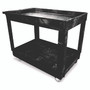 Rubbermaid Commercial Heavy-Duty Flat-Handle Maintenance/Utility Cart, Plastic, 2 Shelves, 500 lb Capacity, 24" x 40" x 31.25", Black View Product Image