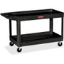 Rubbermaid Commercial 4" Casters 2-shelf Utility Cart - 2 Shelf - Push Handle Handle - 4" Caster Size - Foam - 40.25" Length x 25.63" Width x 32.50" Height Product Image 