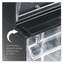 deflecto Tilt Bin Interlocking Multi-Bin Storage Organizer, 3 Sections, 23.63" x 7.75" x 9.5", Black/Clear View Product Image