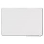 MasterVision Ruled Magnetic Steel Dry Erase Planning Board, 72" x 48", White Surface, Satin Aluminum Frame View Product Image