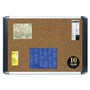 MasterVision Tech Cork Board, 72" x 48", Tan Surface, Silver/Black Aluminum Frame View Product Image
