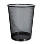 Universal Mesh Wastebasket, 18 qt, Steel Mesh, Black Product Image 