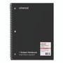 Universal Wirebound Notebook, 1-Subject, Quadrille Rule (4 sq/in), Black Cover, (70) 10.5 x 8 Sheets View Product Image