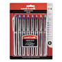 uniball VISION ELITE Roller Ball Pen, Stick, Micro 0.5 mm, Assorted Ink Colors, Black Barrel (UBC58092PP) View Product Image