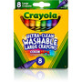 Crayola Ultra-Clean Washable Crayons, Large, 8 Colors/Box View Product Image