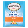 TWININGS Cold Brew Iced Tea Bags, Peach, 0.07 oz Tea Bag, 20/Box View Product Image