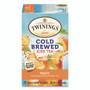 TWININGS Cold Brew Iced Tea Bags, Peach, 0.07 oz Tea Bag, 20/Box View Product Image