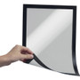 Durable DURAFRAME Magnetic Sign Holder, 5.5 x 8.5, Black Frame, 2/Pack View Product Image