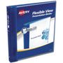 Avery Flexible View Binder with Round Rings, 3 Rings, 0.5" Capacity, 11 x 8.5, Blue View Product Image