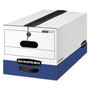 Bankers Box LIBERTY Plus Heavy-Duty Strength Storage Boxes, Letter Files, 12.25" x 24.13" x 10.75", White/Blue, 12/Carton View Product Image