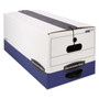 Bankers Box LIBERTY Plus Heavy-Duty Strength Storage Boxes, Letter Files, 12.25" x 24.13" x 10.75", White/Blue, 12/Carton View Product Image