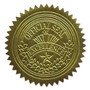 Geographics Gold Embossed Seals - 2" Diameter - For Certificate, Note Card, Proposal - Golden Product Image 