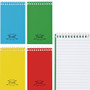 National Paper Blanc Xtreme White Wirebound Memo Pads, Narrow Rule, Randomly Assorted Cover Colors, 60 White 3 x 5 Sheets (RED31120) View Product Image