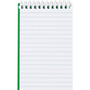 National Paper Blanc Xtreme White Wirebound Memo Pads, Narrow Rule, Randomly Assorted Cover Colors, 60 White 3 x 5 Sheets (RED31120) View Product Image