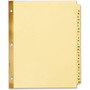 Avery Preprinted Laminated Tab Dividers with Gold Reinforced Binding Edge, 25-Tab, A to Z, 11 x 8.5, Buff, 1 Set (AVE11306) View Product Image