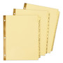 Avery Preprinted Laminated Tab Dividers with Gold Reinforced Binding Edge, 25-Tab, A to Z, 11 x 8.5, Buff, 1 Set (AVE11306) View Product Image