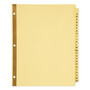 Avery Preprinted Laminated Tab Dividers with Gold Reinforced Binding Edge, 25-Tab, A to Z, 11 x 8.5, Buff, 1 Set (AVE11306) View Product Image