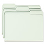 Smead Expanding Recycled Heavy Pressboard Folders, 1/3-Cut Tabs: Assorted, Letter Size, 1" Expansion, Gray-Green, 25/Box View Product Image