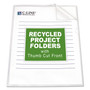 C-Line Poly Project Folders, Letter Size, Clear, 25/Box (CLI62127) View Product Image