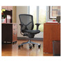 Alera EQ Series Ergonomic Multifunction Mid-Back Mesh Chair, Supports Up to 250 lb, Black Seat/Back, Aluminum Base (ALEEQA42ME10A) View Product Image