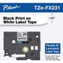 Brother P-Touch Flexible ID Tape, 0.47" x 26.2 ft, Black on White (BRTTZEFX231) View Product Image