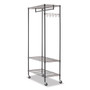 Alera Wire Shelving Garment Rack, 30 Garments, 36w x 18d x 75h, Black (ALEGR363618BL) View Product Image