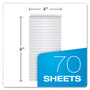Ampad Earthwise by Ampad Recycled Reporter's Notepad, Gregg Rule, White Cover, 70 White 4 x 8 Sheets (TOP25280) View Product Image