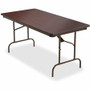 Iceberg Premium Wood Laminate Folding Table - Melamine Rectangle Top - Traditional Style - 300 lb Capacity - 60" Table Top Length x 30" Table Top Width x 0.75" Table Top Thickness - 29" Height - (ICE55214) Product Image 