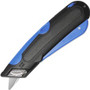 Garvey Cosco EasyCut Self-retracting Blade Carton Cutter - Self-retractable, Locking Blade - Stainless Steel, Plastic - Blue, Black Product Image 