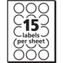 Avery Printable Mailing Seals, 1" dia, White, 15/Sheet, 40 Sheets/Pack, (5247) View Product Image