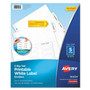 Avery Big Tab Printable White Label Tab Dividers, 5-Tab, 11 x 8.5, White, 20 Sets (AVE14434) View Product Image