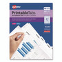 Avery Printable Plastic Tabs with Repositionable Adhesive, 1/5-Cut, White, 1.25" Wide, 96/Pack View Product Image