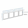 Lorell Wall-Mount Hutch Frosted Glass Door View Product Image