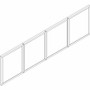 Lorell Wall-Mount Hutch Frosted Glass Door View Product Image