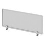 Alera Polycarbonate Privacy Panel, 47w x 0.5d x 18h, Silver/Clear View Product Image