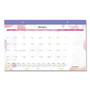 AT-A-GLANCE Watercolors Monthly Desk Pad Calendar, Watercolor Artwork, 17.75 x 11, White Sheets, Purple Binding, 12-Month (Jan-Dec): 2024 View Product Image