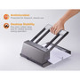 Bostitch 160-Sheet Antimicrobial Protected Xtreme Duty Adjustable Two- to Three-Hole Punch, 9/32" Holes, Black/Silver View Product Image