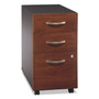 Bush Series C Mobile Pedestal File, Left/Right, 3-Drawers: Box/Box/File, Legal/Letter/A4/A5, Cherry/Gray, 15.75" x 20.25" x 27.88" (BSHWC24453SU) View Product Image