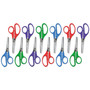 Universal Kids' Scissors, Rounded Tip, 5" Long, 1.75" Cut Length, Straight Assorted Color Handles, 12/Pack View Product Image