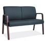 Alera Reception Lounge WL Series Loveseat, 44.88" x 26.13" x 33", Black View Product Image