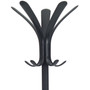 Alba CLEO Coat Stand, Stand Alone Rack, Ten Knobs, Steel/Plastic, 19.75w x 19.75d x 68.9h, Black View Product Image