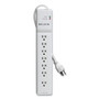 Belkin Home/Office Surge Protector, 7 AC Outlets, 6 ft Cord, 2,320 J, White (BLKBE10720006) View Product Image