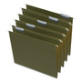 Universal Box Bottom Hanging File Folders, 1" Capacity, Letter Size, 1/5-Cut Tabs, Standard Green, 25/Box (UNV14141) View Product Image