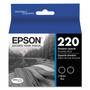 Epson T220520-S (220) DURABrite Ultra Ink, 165 Page-Yield, Cyan/Magenta/Yellow View Product Image
