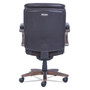 La-Z-Boy Woodbury Mid-Back Executive Chair, Supports Up to 300 lb, 18.75" to 21.75" Seat Height, Brown Seat/Back, Weathered Sand Base View Product Image