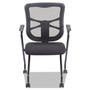 Alera Elusion Mesh Nesting Chairs with Padded Arms, Supports Up to 275 lb, 18.11" Seat Height, Black, 2/Carton View Product Image