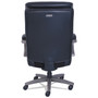 La-Z-Boy Woodbury Big/Tall Executive Chair, Supports Up to 400 lb, 20.25" to 23.25" Seat Height, Black Seat/Back, Weathered Gray Base View Product Image