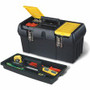 Stanley Series 2000 Tool Box - External Dimensions: 10" Width x 19" Depth x 10" Height - Latching Closure - Rubber - Black - For Tool Product Image 