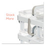 deflecto Stackable Caddy Organizer with S, M and L Containers, Plastic, 10.5 x 14 x 6.5, White Caddy/Clear Containers View Product Image