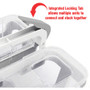 deflecto Stackable Caddy Organizer with S, M and L Containers, Plastic, 10.5 x 14 x 6.5, White Caddy/Clear Containers View Product Image